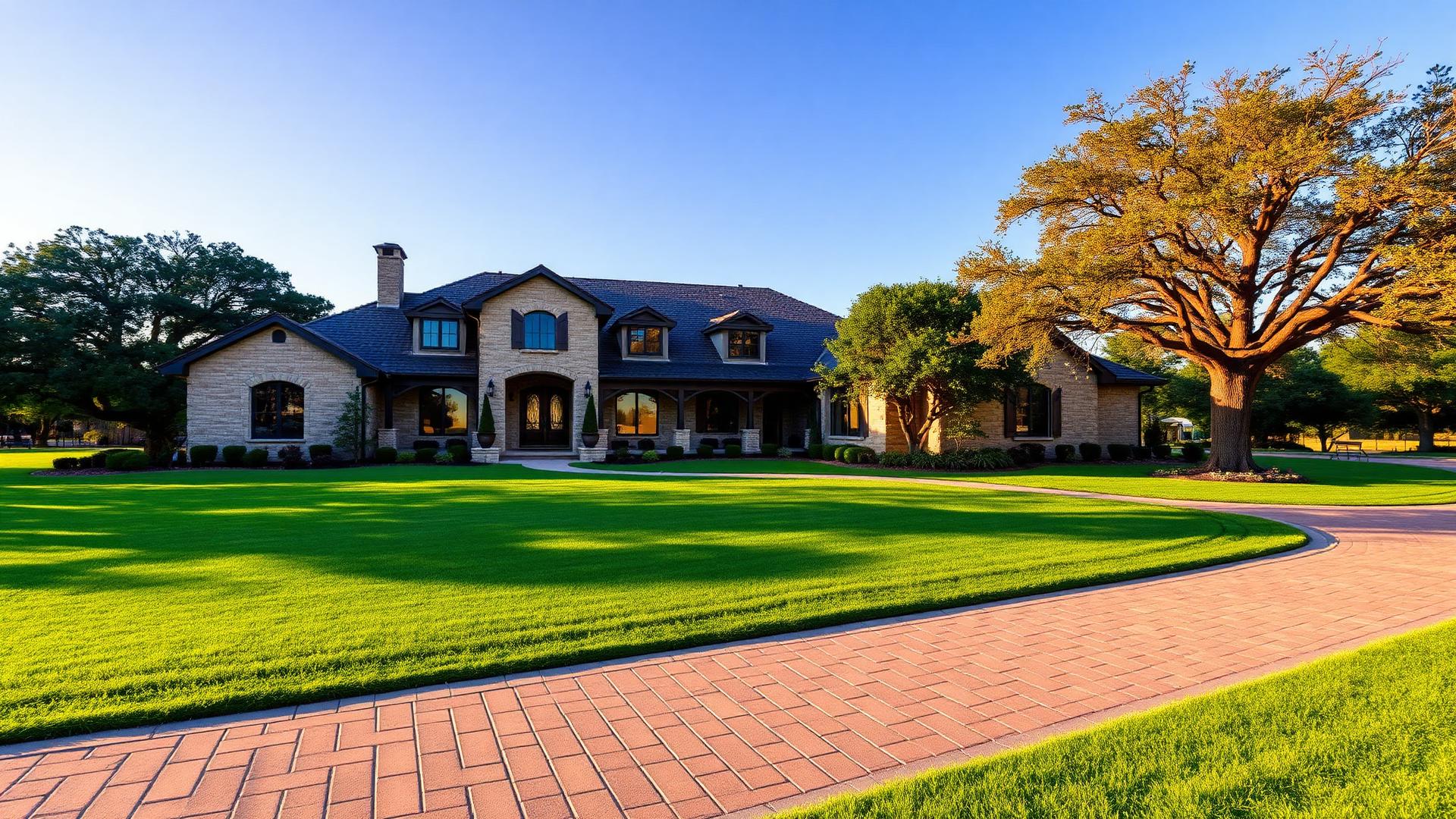 Updated home exterior with refreshed lawn, trimmed shrubs, and clean walkway boosting curb appeal