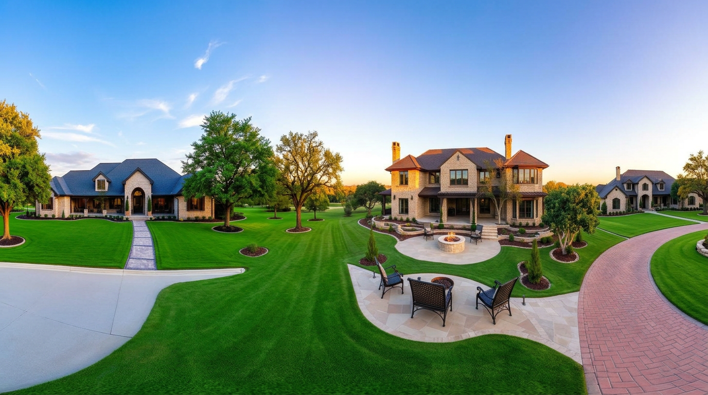 Aerial orbit of a professionally maintained AllCare property